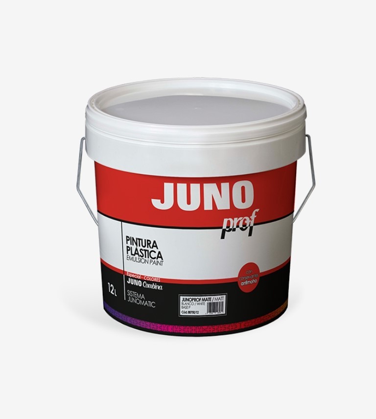 PINTURA PLASTICA MATE JUNOPROF BLANCO/BASE P JUNO 4L