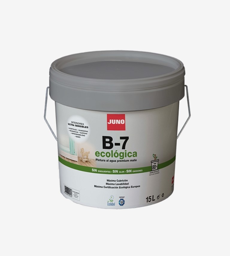 PINTURA PLASTICA MATE ECOLOGICA JUNORAL B-7 JUNO 4L