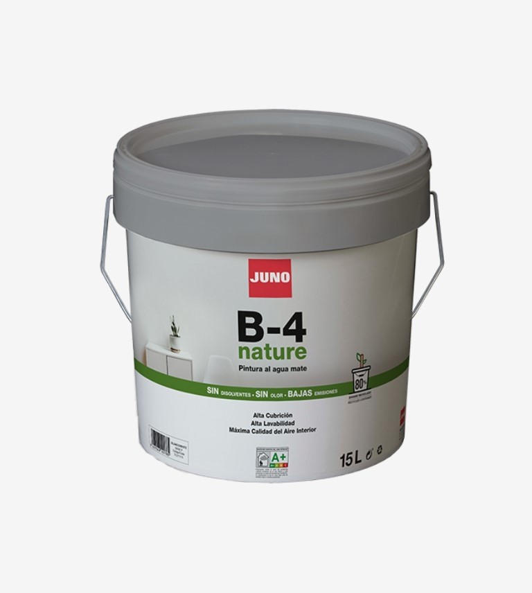 PINTURA PLASTICA MATE ECOLOGICA JUNORAL B-4 NATURE 4L