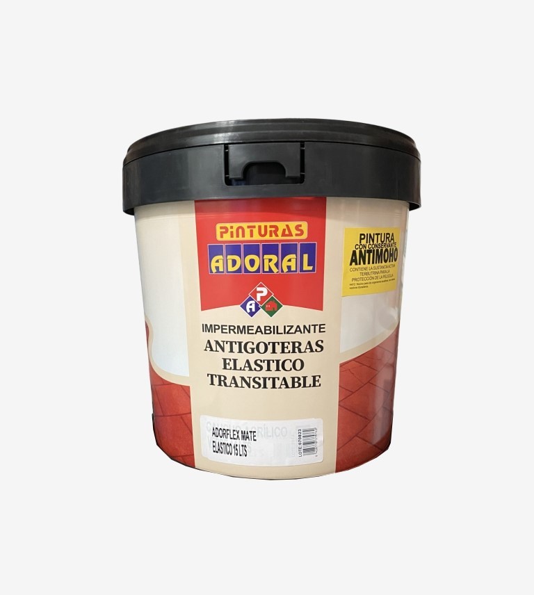 PINTURA ELASTICA DE FACHADAS ADORFLEX MATE BLANCO 4L