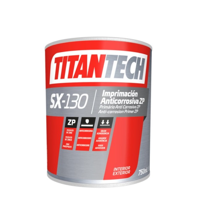 IMPRIMACION SX-130 ZNP GRIS CON FOSFATO DE ZINC 4L TITANTECH