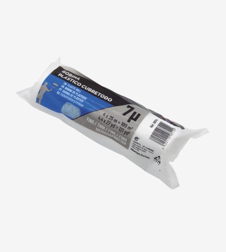 BOBINA DE PLASTICO 4x25M