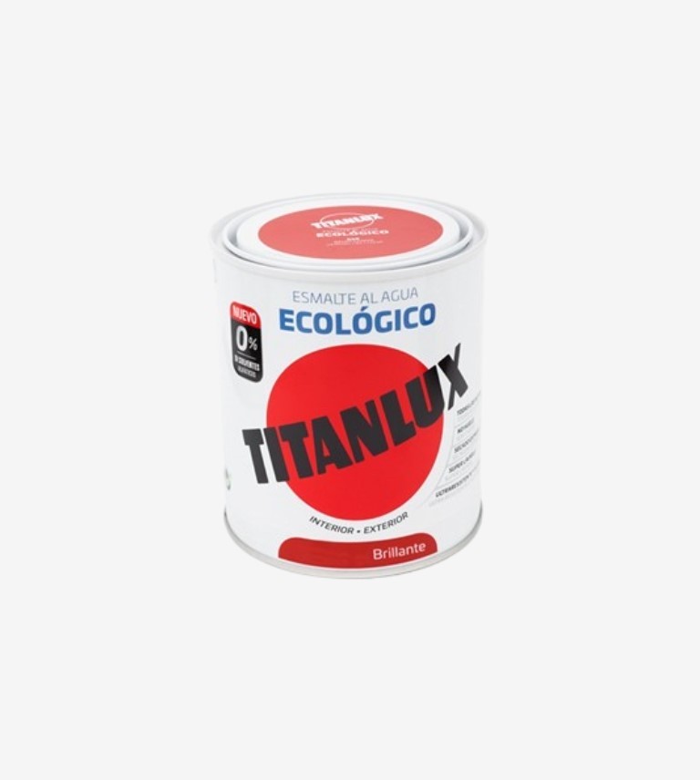 ESMALTE AL AGUA ECOLOGICO SATINADO BLANCO 0,250L TITANLUX