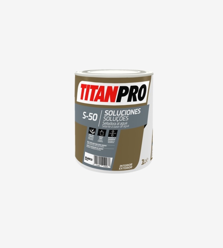 TITANPRO S50 IMPRIMACION SELLADORA AGUA MATE BLANCO 1L
