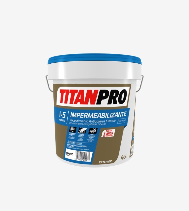 TITANPRO I5F ANTIGOTERAS FIBRADO BLANCO 2600 4L