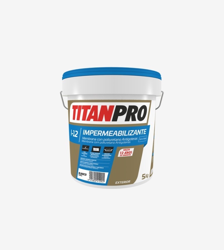TITANPRO I12 MEMBRANA POLIURETANO AGUA BLANCO 2600 5KG
