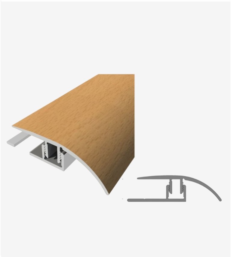 JUNTA TRANSICION ALUMINIO MAMMUT ROBLE MACRO BEIGE 2,5M BRIKTE