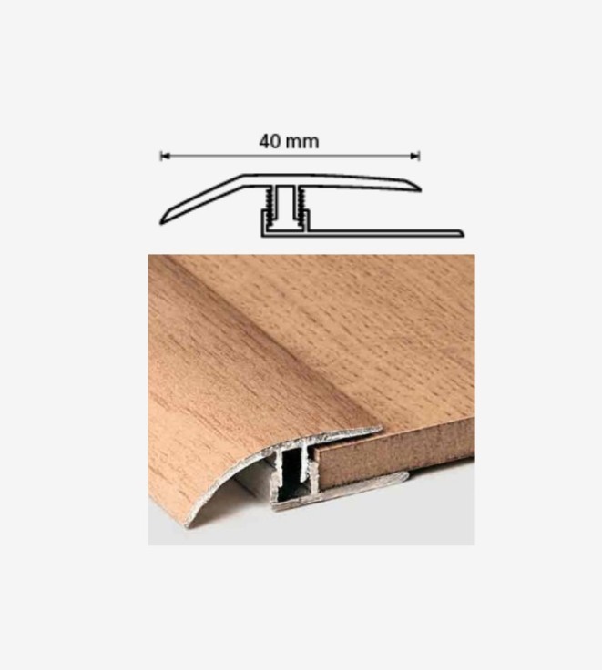JUNTA TRANSICION ALUMINIO TOTTAL ROBLE BURDEOS BRIKTE