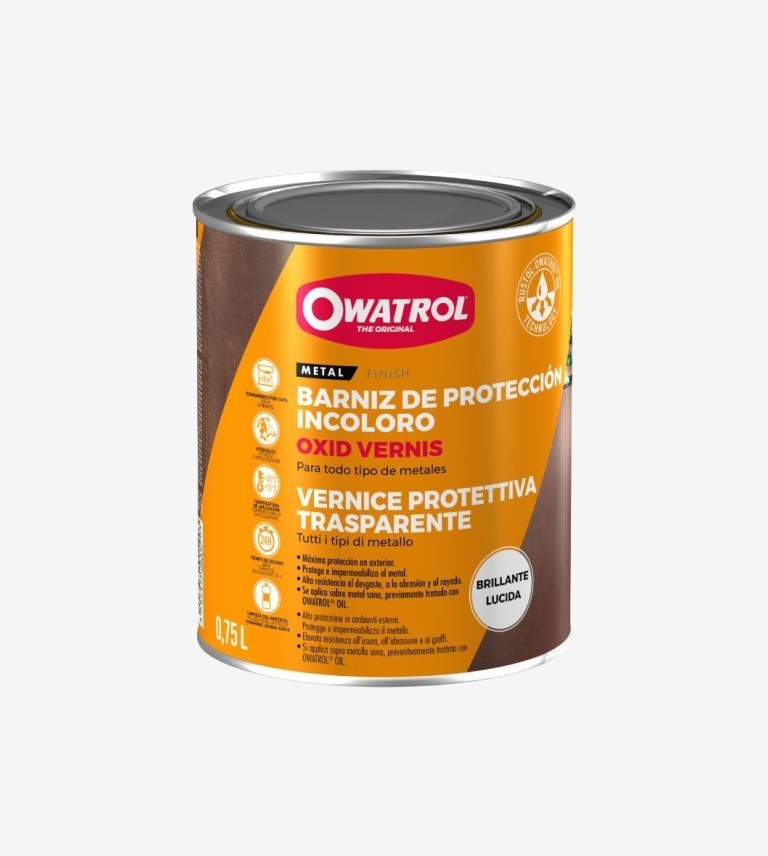 BARNIZ METALES PROTECTOR OXID VERNIS BRILLO OWATROL 750ML