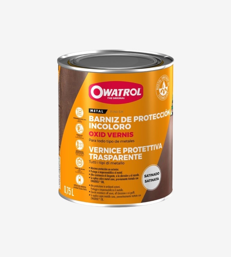BARNIZ METALES PROTECTOR OXID VERNIS SATINADO OWATROL 750ML