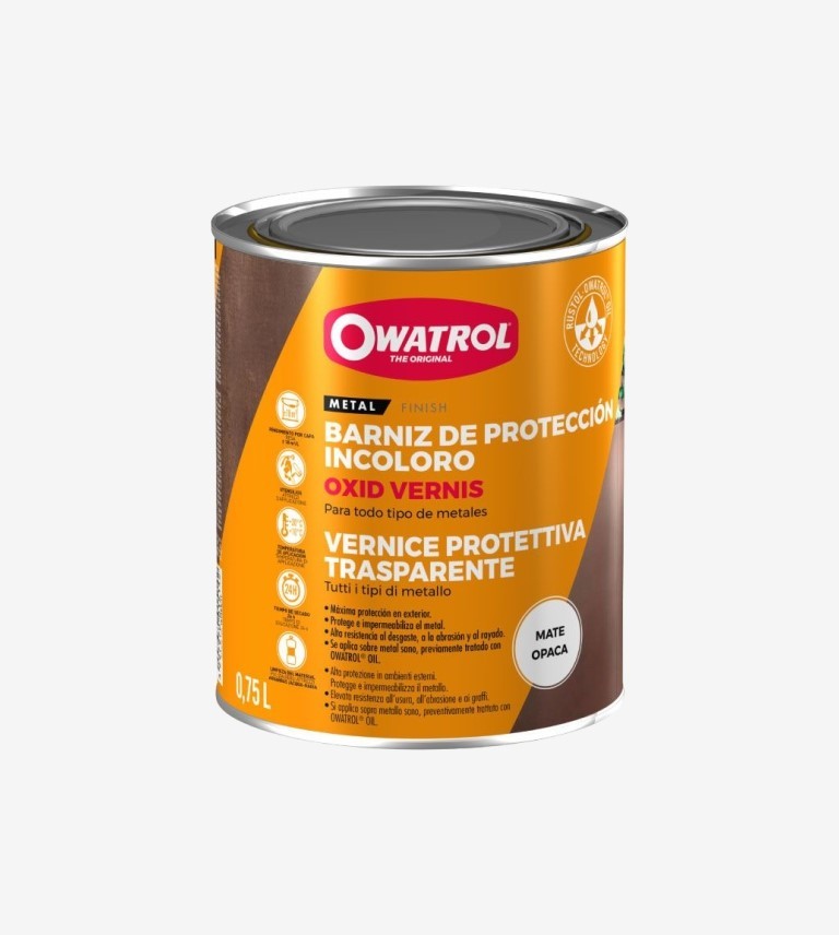 BARNIZ PARA METALES PROTECTOR OXID VERNIS MATE OWATROL750ML