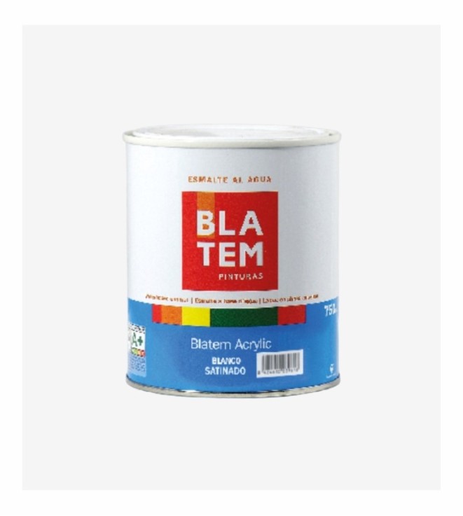 ESMALTE ACRYLIC SATINADO BLANCO/BASE BS1 BLATEM 4L