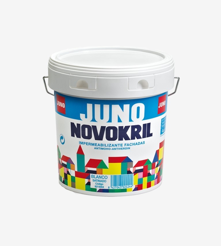 PINTURA ACRILICA FACHADAS NOVOKRIL MATE BLANCO/BASE P JUNO 4L