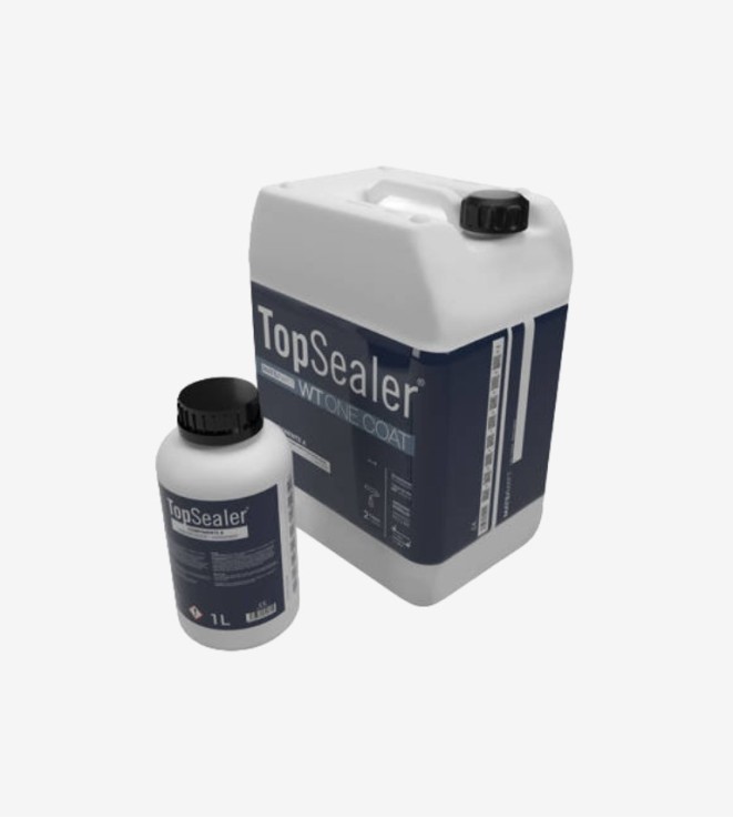 KIT BARNIZ POLIURETANO TOPSEALER WT ONE COAT SATINADO SELLADOR TOPCIMENT 6KG