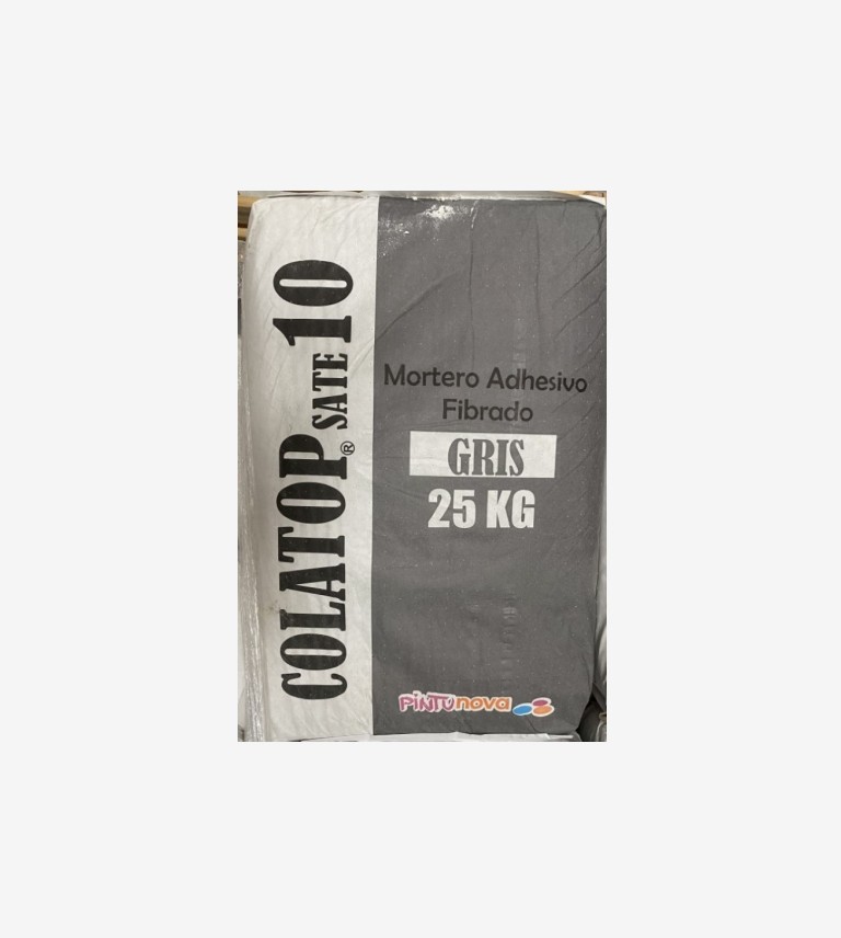 COLATOP SATE 10 GRIS MORTERO FIBRADO 25KG