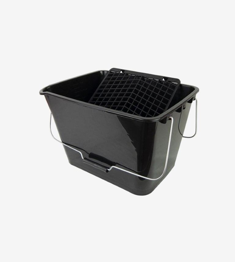 CUBETA PLASTICO PRO 16L NEGRA+REJILLA PLASTICO PENTRILO