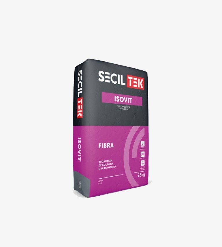 MORTERO BLANCO CON FIBRA PARA EL S.A.T.E. ISOVIT FIBRAFLEX 25KG SECILTEK