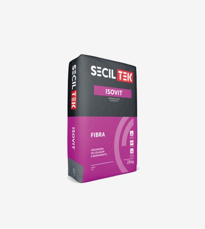 MORTERO BLANCO CON FIBRA PARA EL S.A.T.E. ISOVIT FIBRAFLEX 25KG SECILTEK