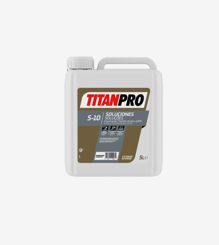TITANPRO S10 IMPRIMACION FIJA TODO ACRILICA 100% INCOLORO 5L