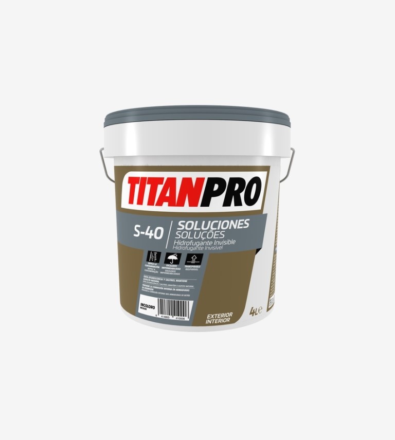 TITANPRO S40 HIDROFUGANTE INVISIBLE INCOLORO 20L