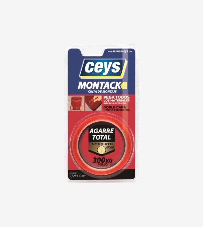CINTA ADHESIVA DOBLE CARA CEYS MONTACK BLISTER