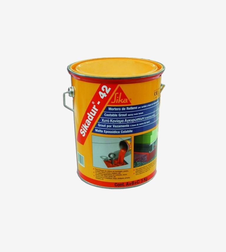 MORTERO AUTONIVELANTE 3 COMPONENTES SIKADUR 42+LE GRIS 5KG SIKA