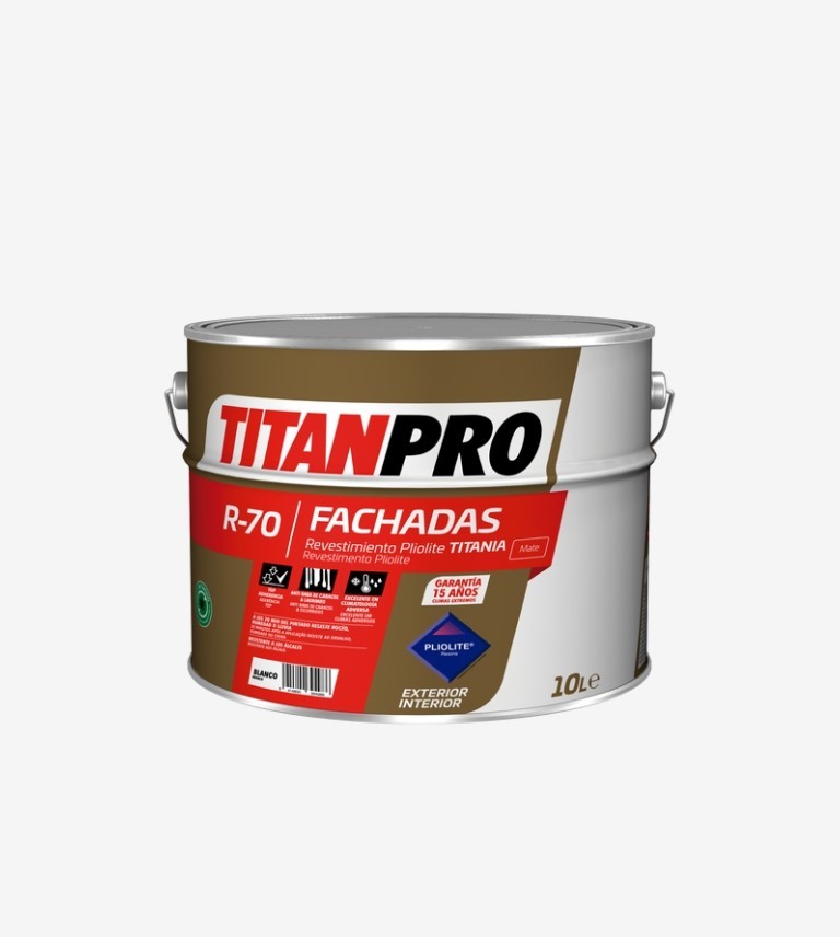 TITANPRO R70 REVESTIMIENTO PLIOLITE  MATE BLANCO 10L