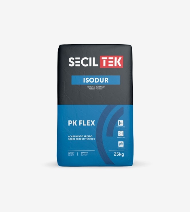 MORTERO FIBROREFORZADO DE REGULARIZACION Y ACABADO ISODUR PK FLEX MORTERO 25KG SECILTEK