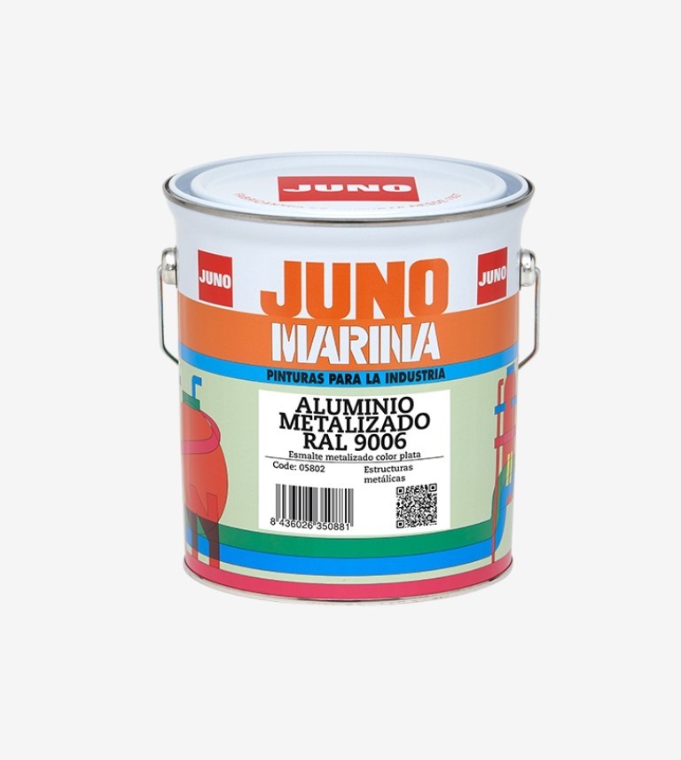 ESMALTE ANTIOXIDANTE METALIZADO ALUMINIO EXTERIORES JUNO 750ML