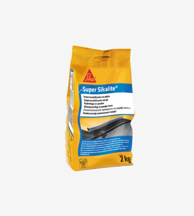 ADITIVO SUPERSIKALITE IMPERMEABLE POLVO MORTERO SIKA 2KG