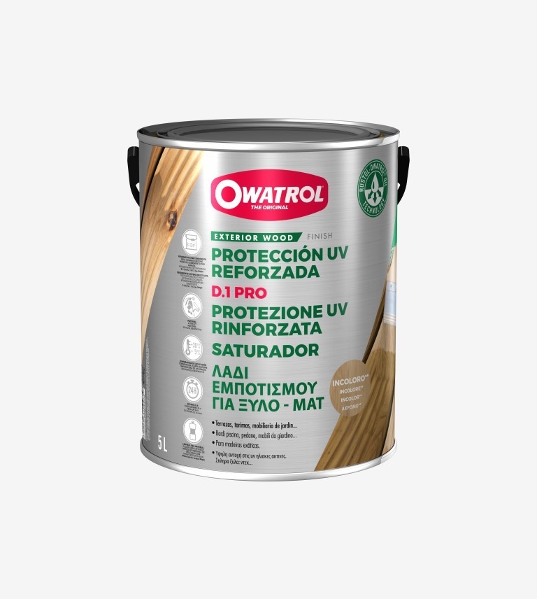 SATURADOR BASE ACEITE MADERAS EXOTICAS D1 PRO OWATROL 1L