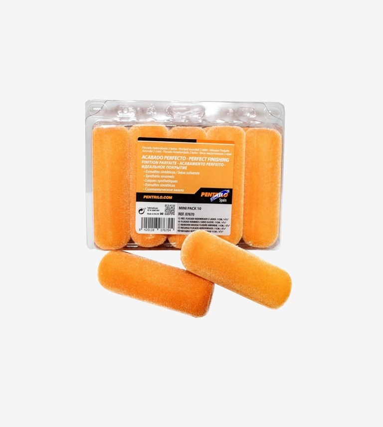 PACK 10 RECAMBIO MINI FLOCADO REDONDO 1 LADO 11 CM PENTRILO