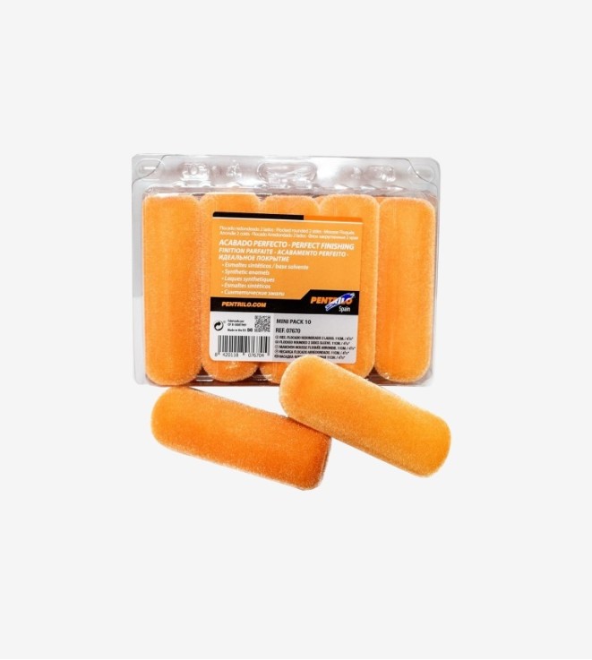 PACK 10 RECAMBIO MINI FLOCADO REDONDO 1 LADO 11 CM PENTRILO