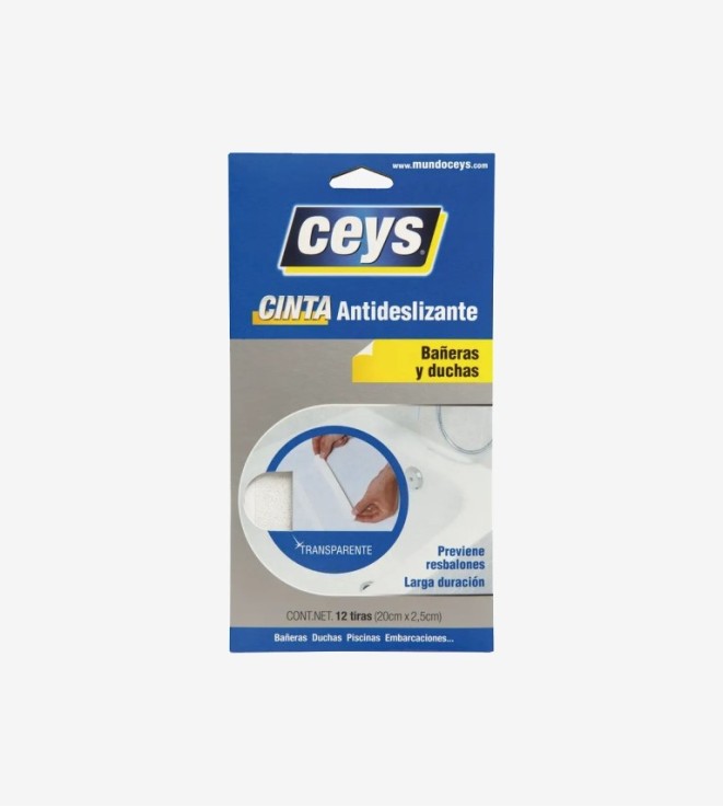 TIRAS ANTIDESLIZANTE BAÑERAS TRANSPARENTE CEYS