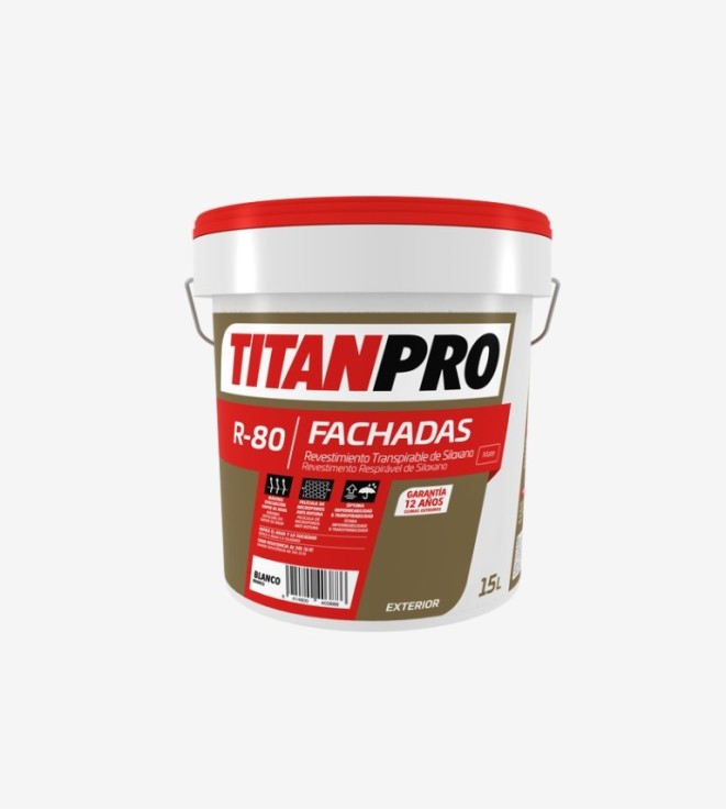 TITANPRO R80 REVESTIMIENTO SILICATO MINERAL MATE BLANCO 15L