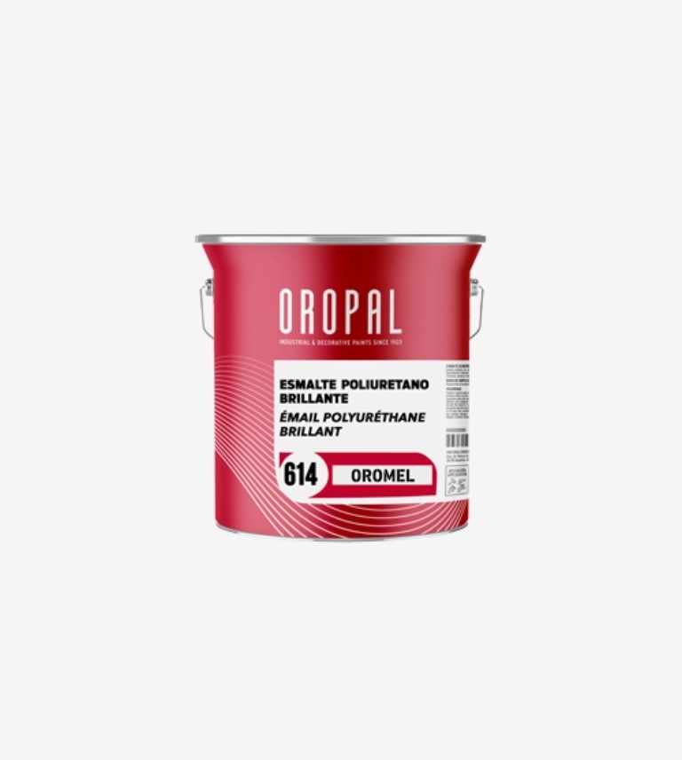 ESMALTE POLIURETANO BRILLO OROMEL 614 BLANCO COMPONENTE A OROPAL 750ML
