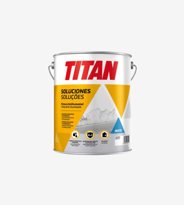 PINTURA ANTIHUMEDAD Y ANTISALITRE 1L TITAN
