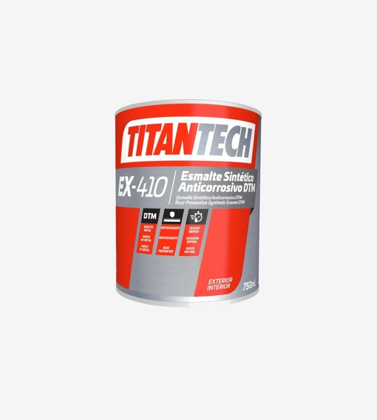 ESMALTE EX-410 SINTETICO ANTICORROSIVO BRILLANTE BLANO 0,75L TITANTECH