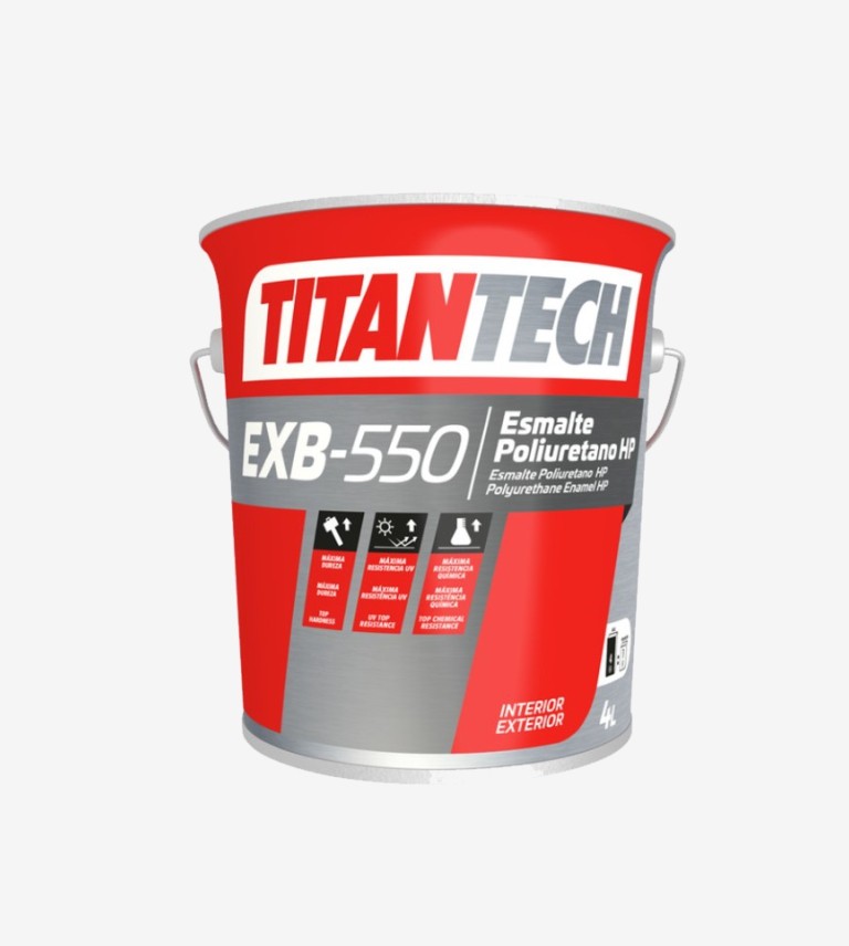 ESMALTE EXB-550 POLIURETANO HP BRILLANTE BLANCO 2 COMPONENTES 4L TITANTECH