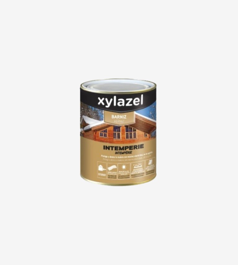 BARNIZ INTEMPERIE AGUA BRILLANTE INCOLORO 750ML XYLAZEL