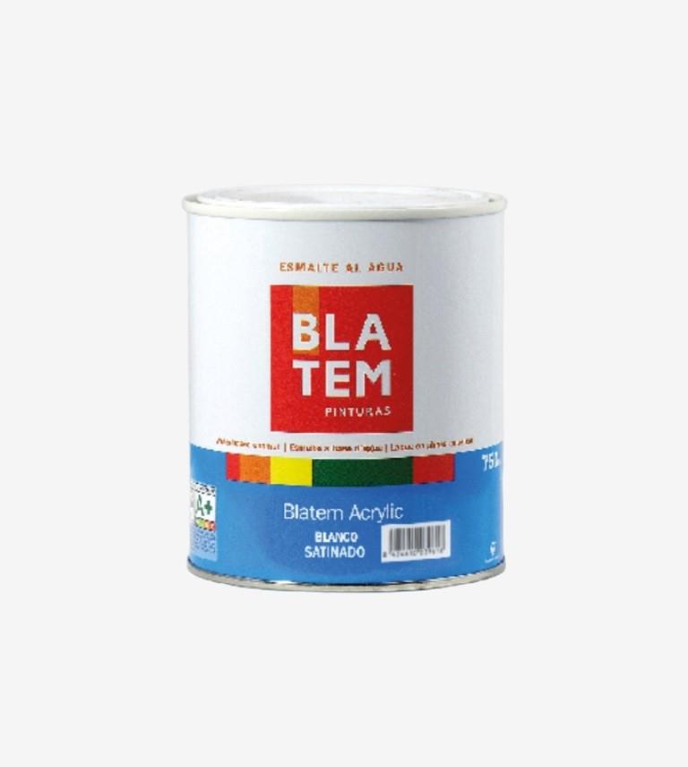 ESMALTE ACRYLIC SATINADO BLANCO/BASE BS1 BLATEM 250ML