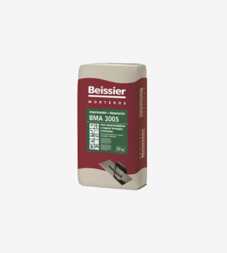 MORTERO IMPERMEABLE REPARACION BMA 3005 BEISSIER 20KG