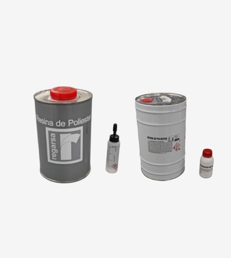 KIT DE RESINA DE POLIESTER 1KG + PEROXIDO MEK REGARSA