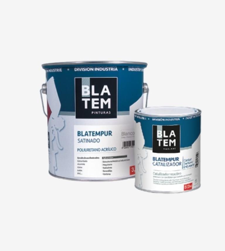 KIT ESMALTE POLIURETANO BLATEMPUR SATIN. BLANCO BASE BPS1 BLATEM 750ML