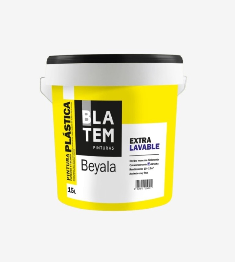 PINTURA PLASTICA MATE BEYALA EXTRA LAVABLE BLATEM 4L