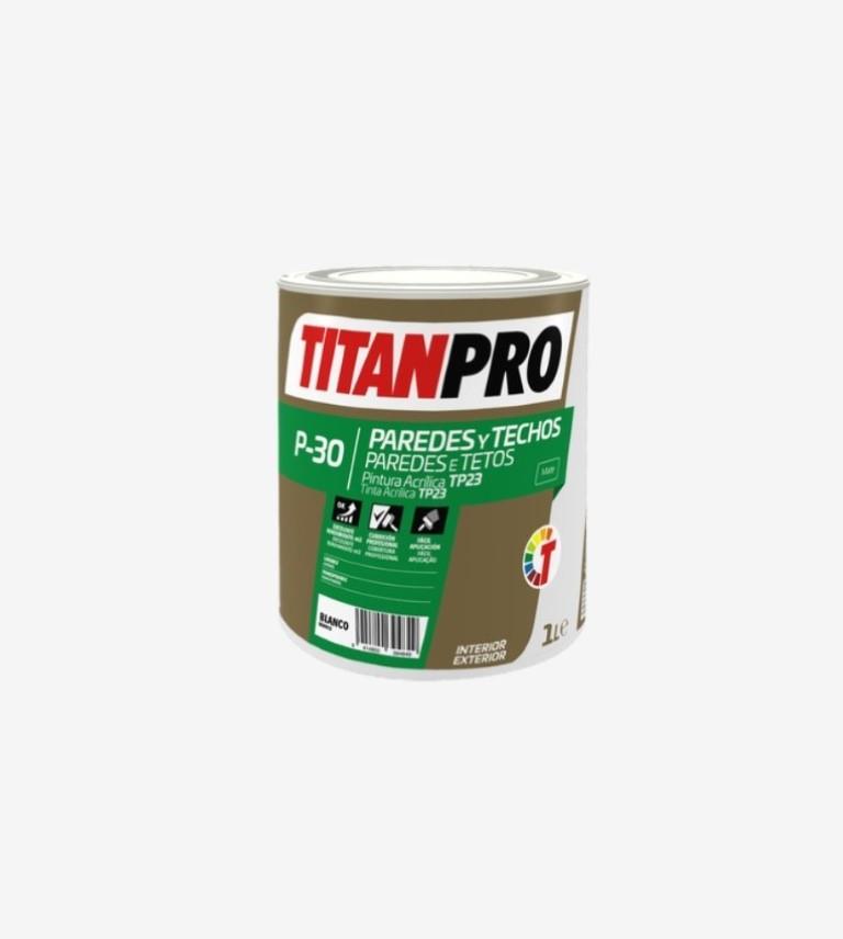 TITANPRO P30 PINTURA ACRILICA ANTIMOHO MATE BASE BN 15L