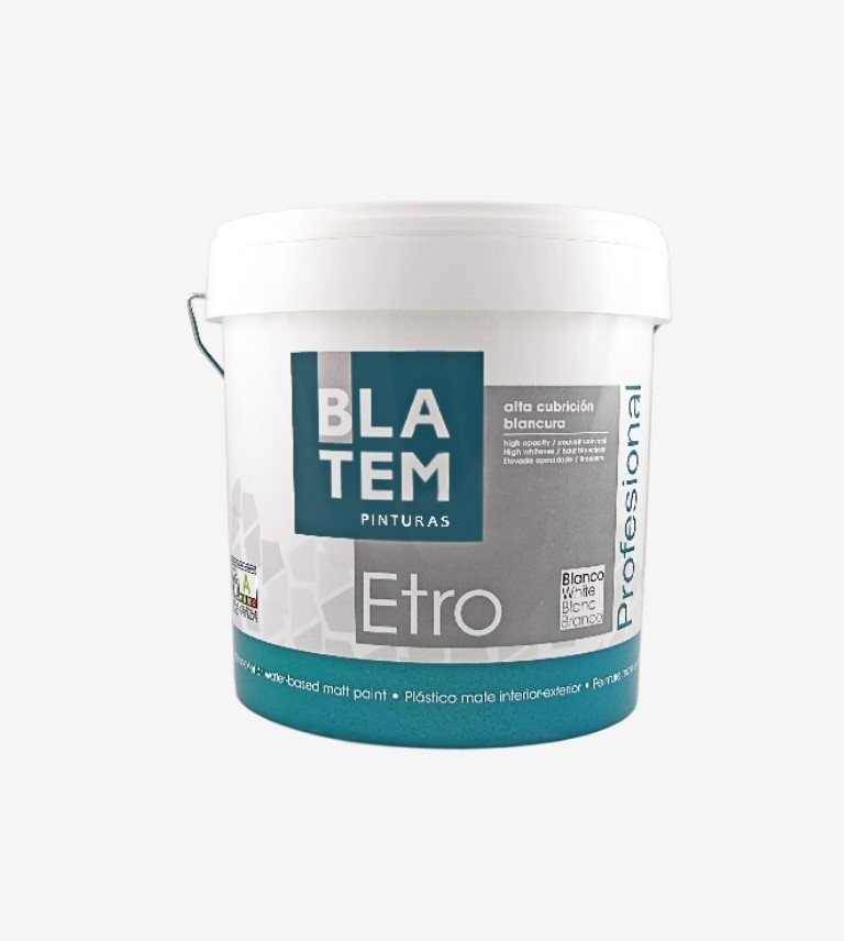 PINTURA PLASTICA MATE ETRO BLANCO BLATEM 4L