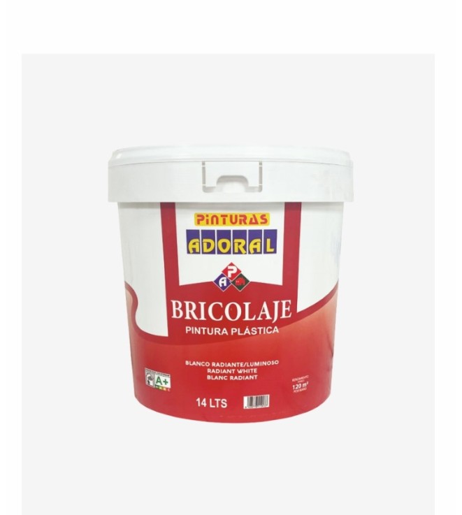 PINTURA PLASTICA MATE BRICOLAJE BLANCO ADORAL 3L