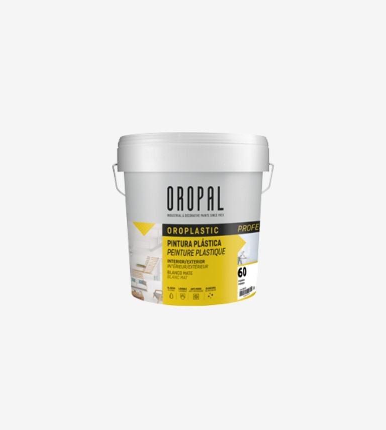 PINTURA PLASTICA MATE BLANCO OROPRO 60 OROPAL 750ML