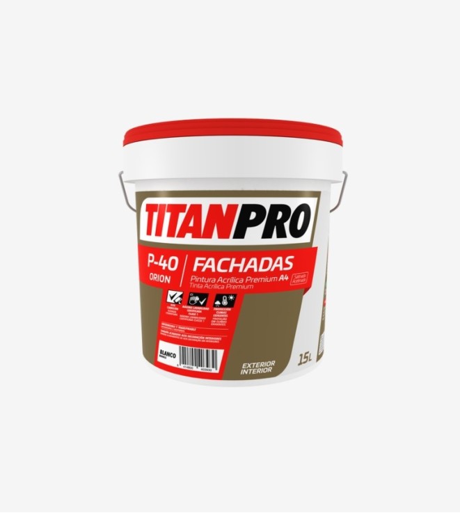 TITANPRO P40 PINTURA EXT/INT ACRILICA PREMIUN MATE OCRE ALBERO 6704 4L TITANPRO P40 PINTURA EXT/INT ACRILICA PREMIUN MATE OCRE ALBERO 6704 4L